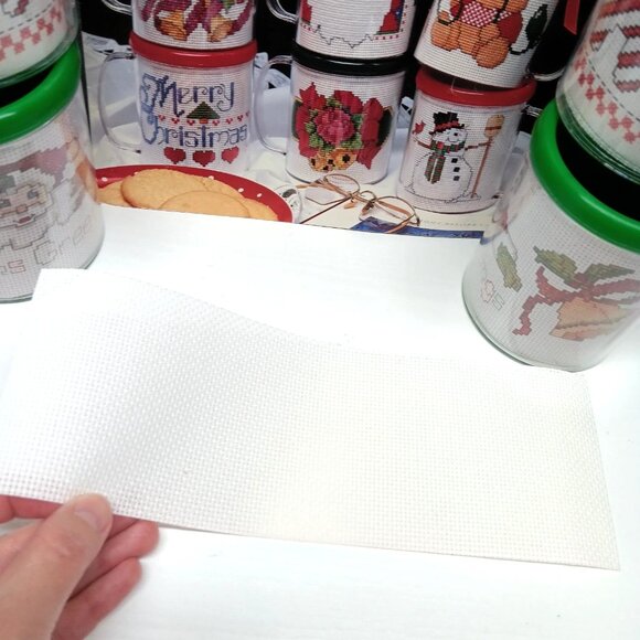 VTG Christmas Leisure Arts Merry Mugs Cross Stitch Leaflet Pattern Kits Set - Picture 2 of 8